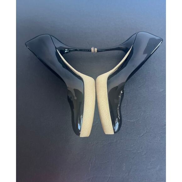 Gucci Tom Ford Platform Pointy Toe Black White Patent Leather Slip On Pumps 6.5 - Picture 5 of 12